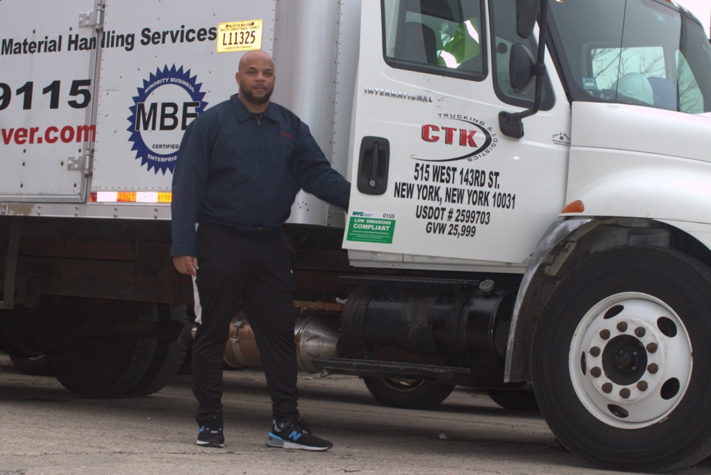 CTK Trucking & Logistics founder with truck